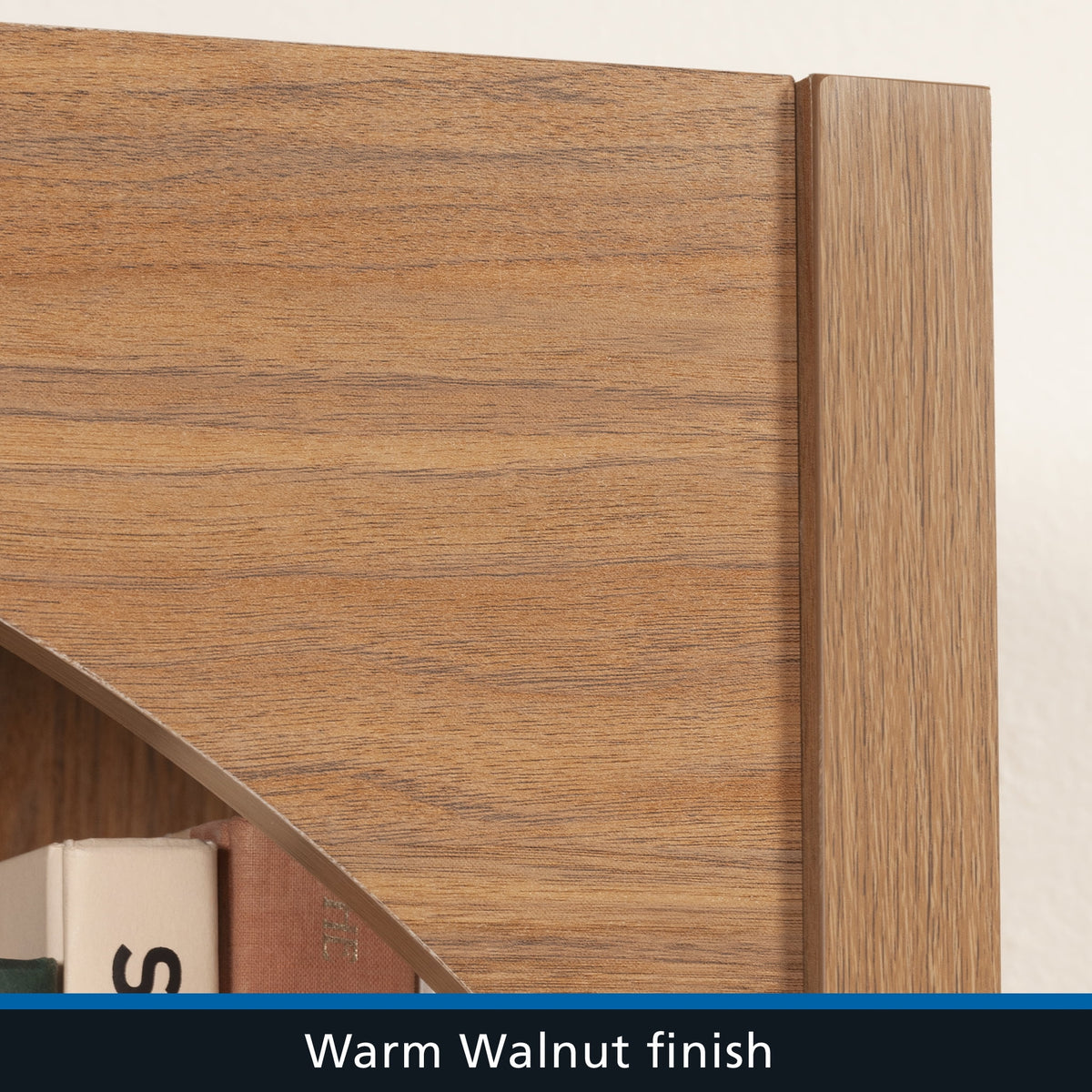 Mainstays Westley 5 Shelf Arch Bookcase, Warm Walnut Finish