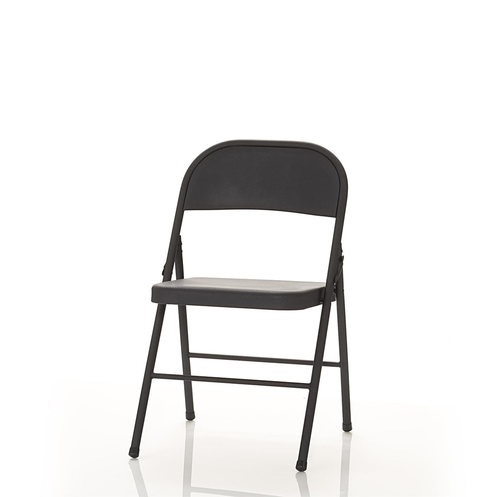 (8 pack) Mainstays Steel Folding Chair, Black, Set of 4