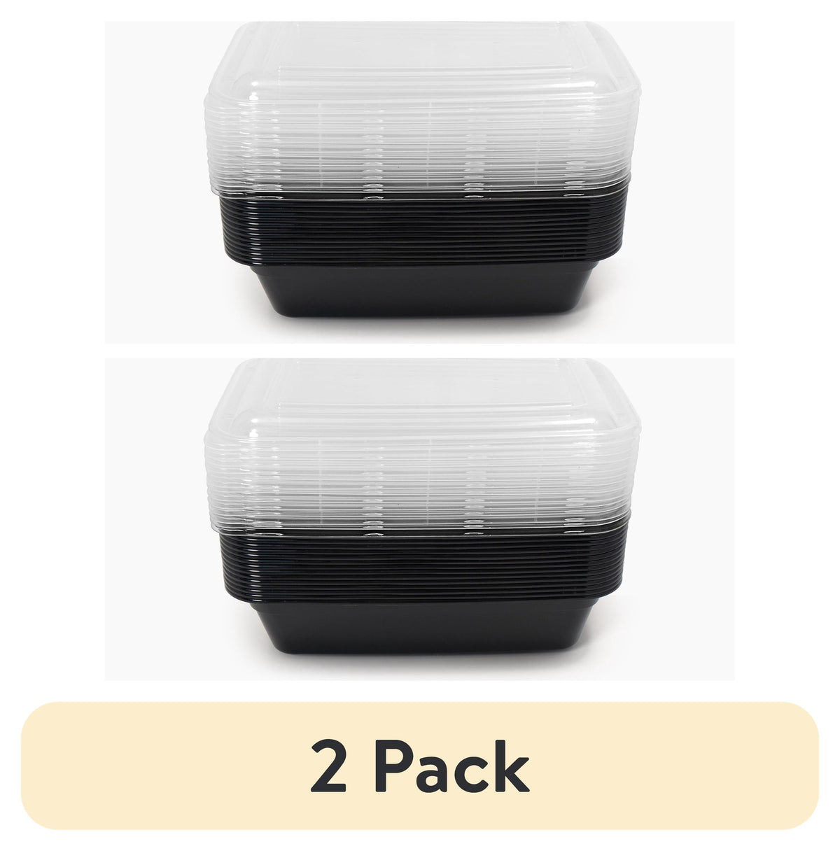 (2 pack) Mainstays 30-Piece (15 Containers + 15 Lids) Meal Prep, BPA-Free, Microwave and Dishwasher Safe