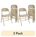 Pillar Home Steel Folding Chair, Black, Set of 4