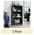 Pillar Home Westley 3-Shelf Bookcase, White Grain Finish