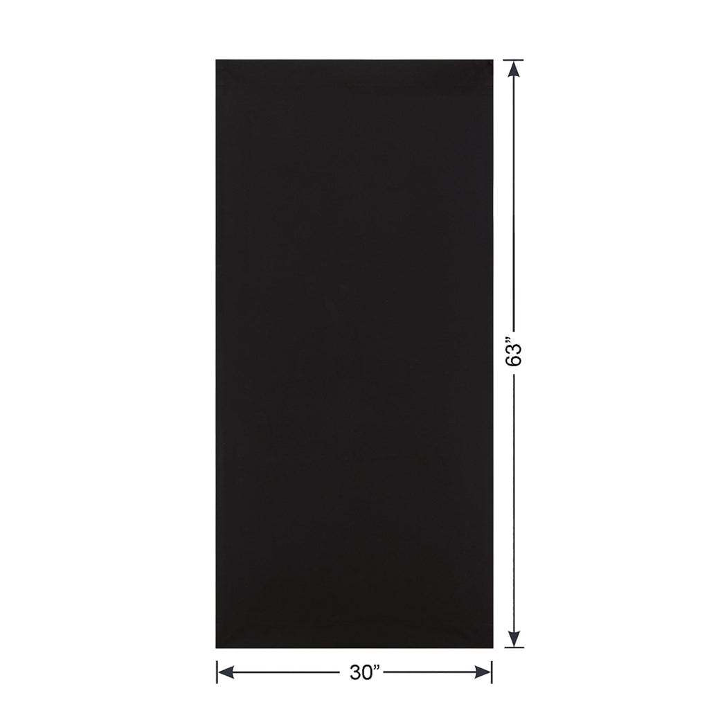Mainstays Solid Black Blackout Curtain Panel Set with Back Tabs - 4 Pack, 30" x 63"