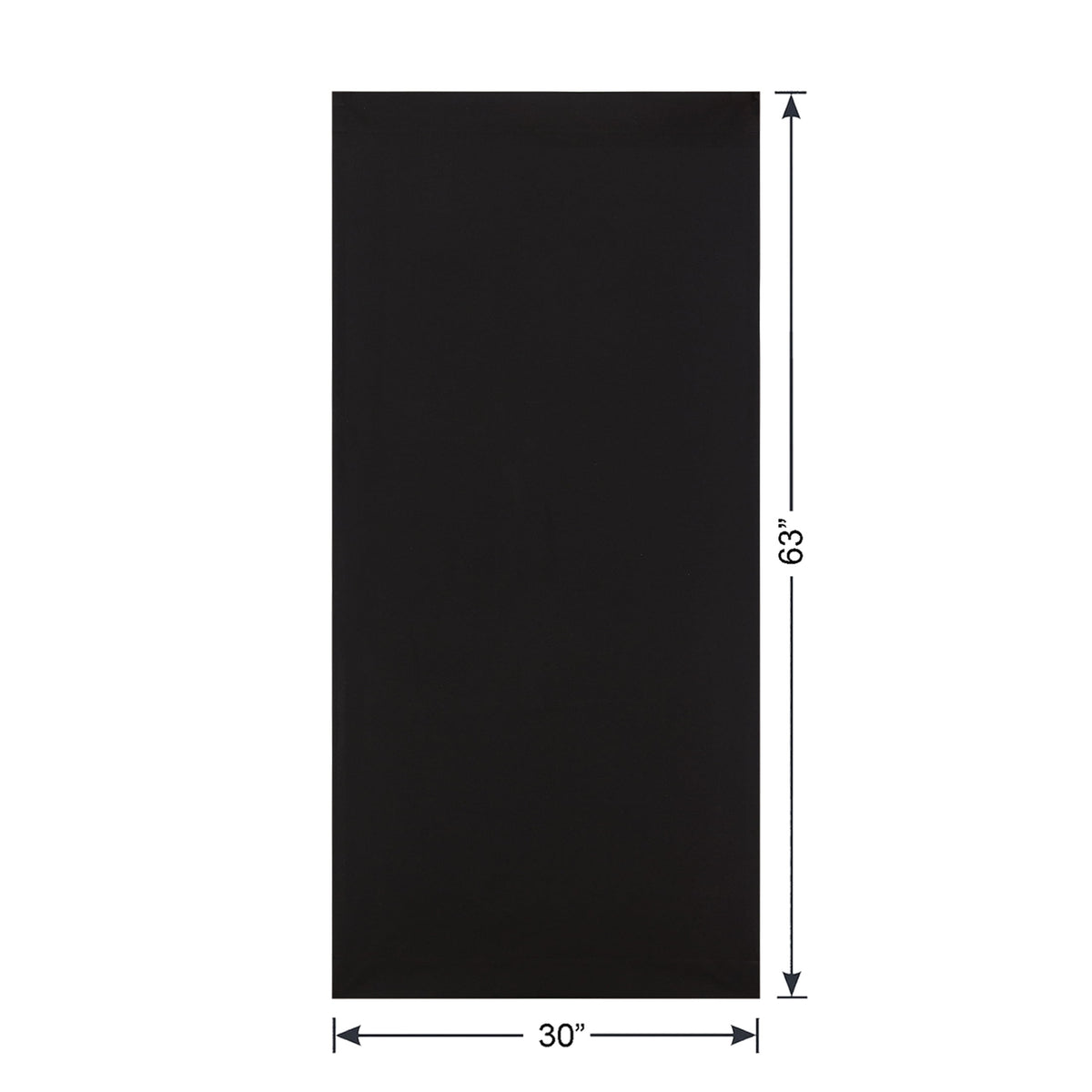 Mainstays Solid Black Blackout Curtain Panel Set with Back Tabs - 4 Pack, 30" x 63"
