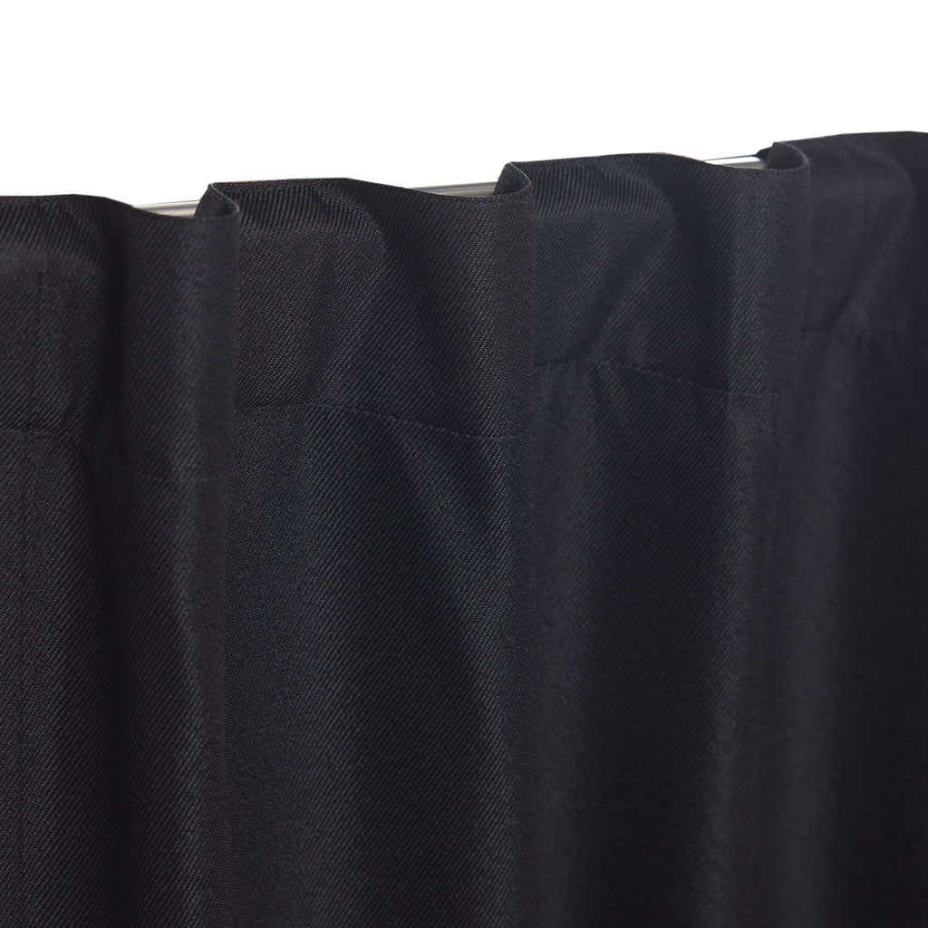 Mainstays Solid Black Blackout Curtain Panel Set with Back Tabs - 4 Pack, 30" x 63"