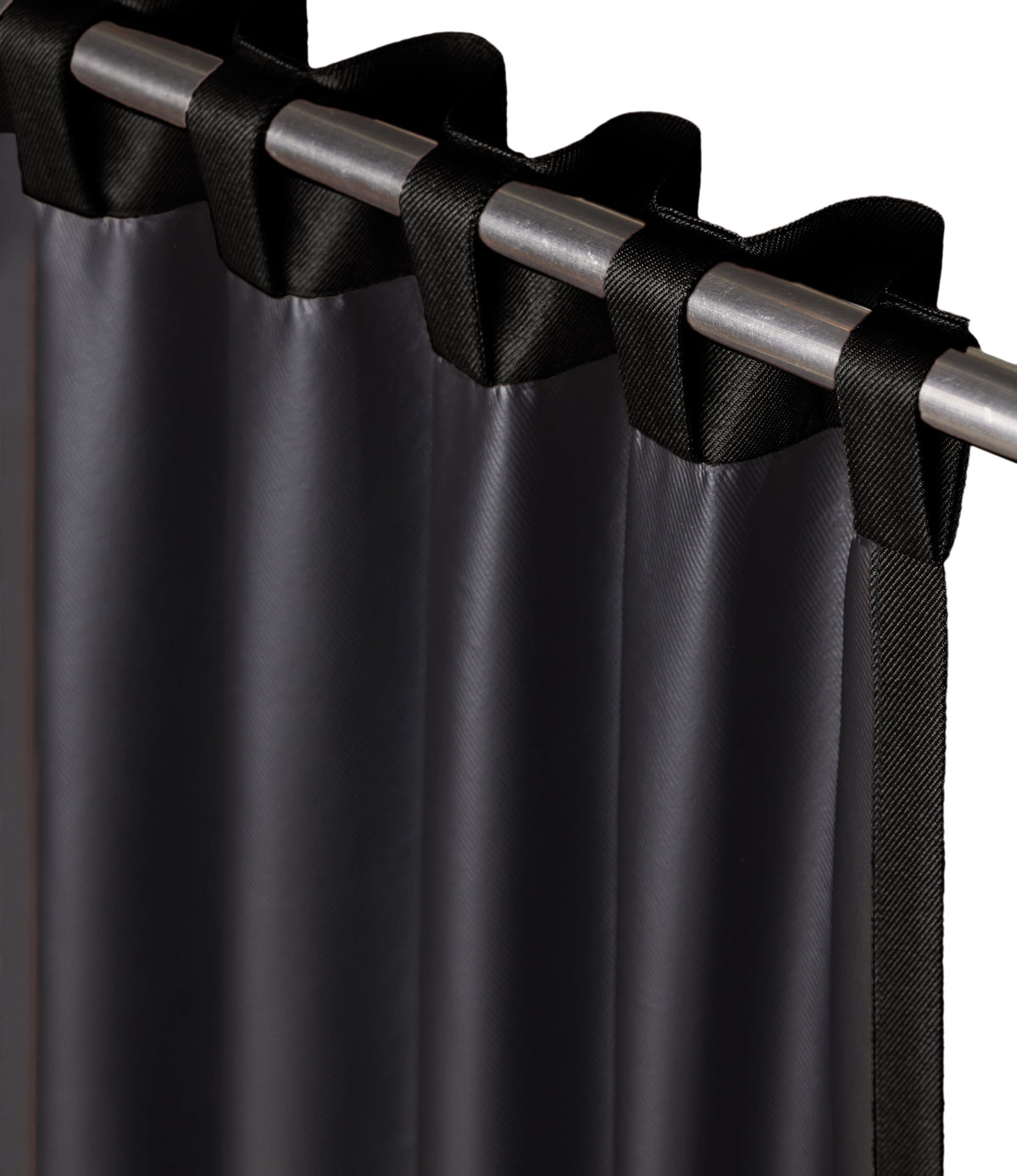 Mainstays Solid Black Blackout Curtain Panel Set with Back Tabs - 4 Pack, 30" x 63"