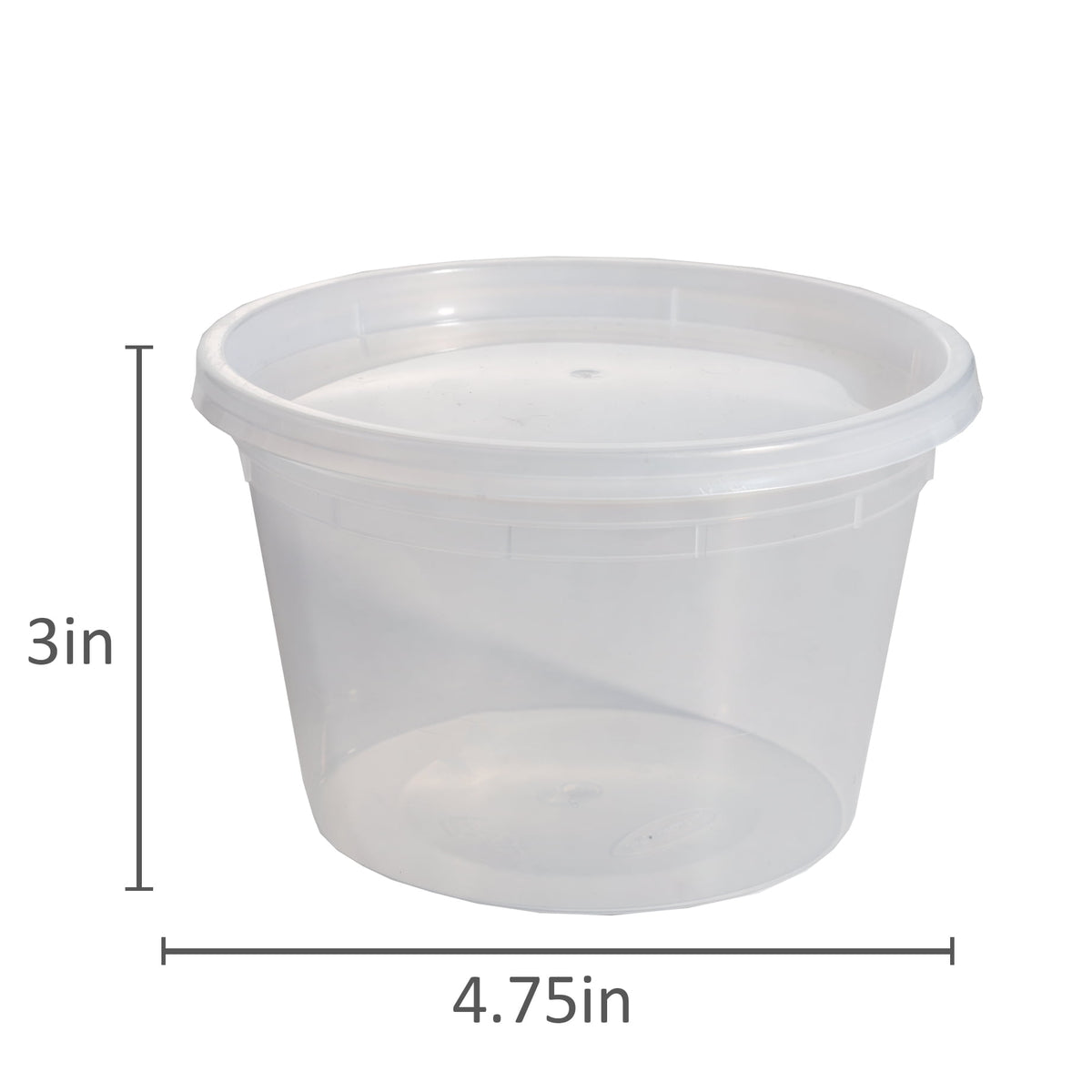 (4 pack) Mainstays Plastic Deli Containers, 40 Pieces, 16 oz, Meal Prep and Batch Cooking