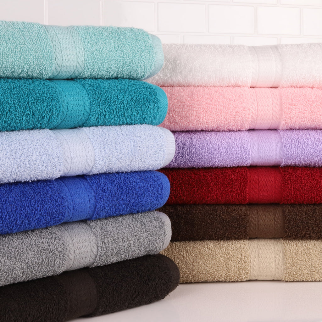 (6 pack) Mainstays Basic Bath Sheet, 100% Cotton, White