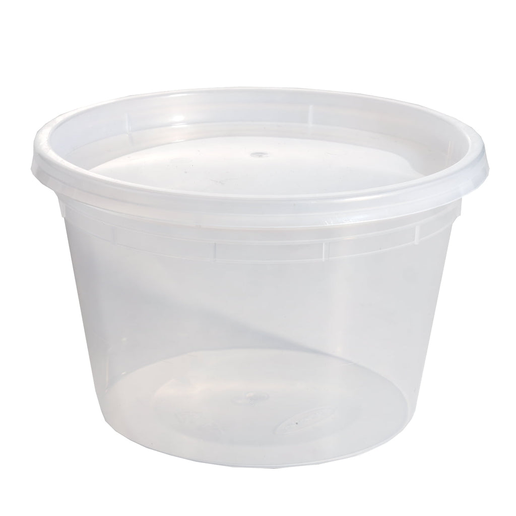 (4 pack) Mainstays Plastic Deli Containers, 40 Pieces, 16 oz, Meal Prep and Batch Cooking
