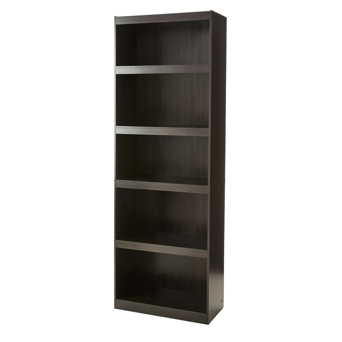 Mainstays Framed 5-Shelf Bookcase with Adjustable Shelves, Espresso
