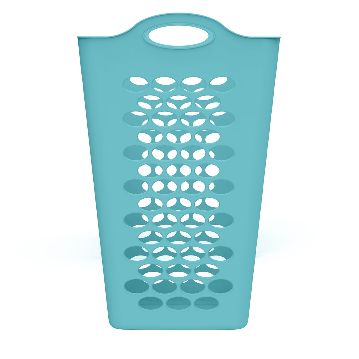 (3 pack) Mainstays 2 Bushel Flexible Square Laundry Hamper, Teal