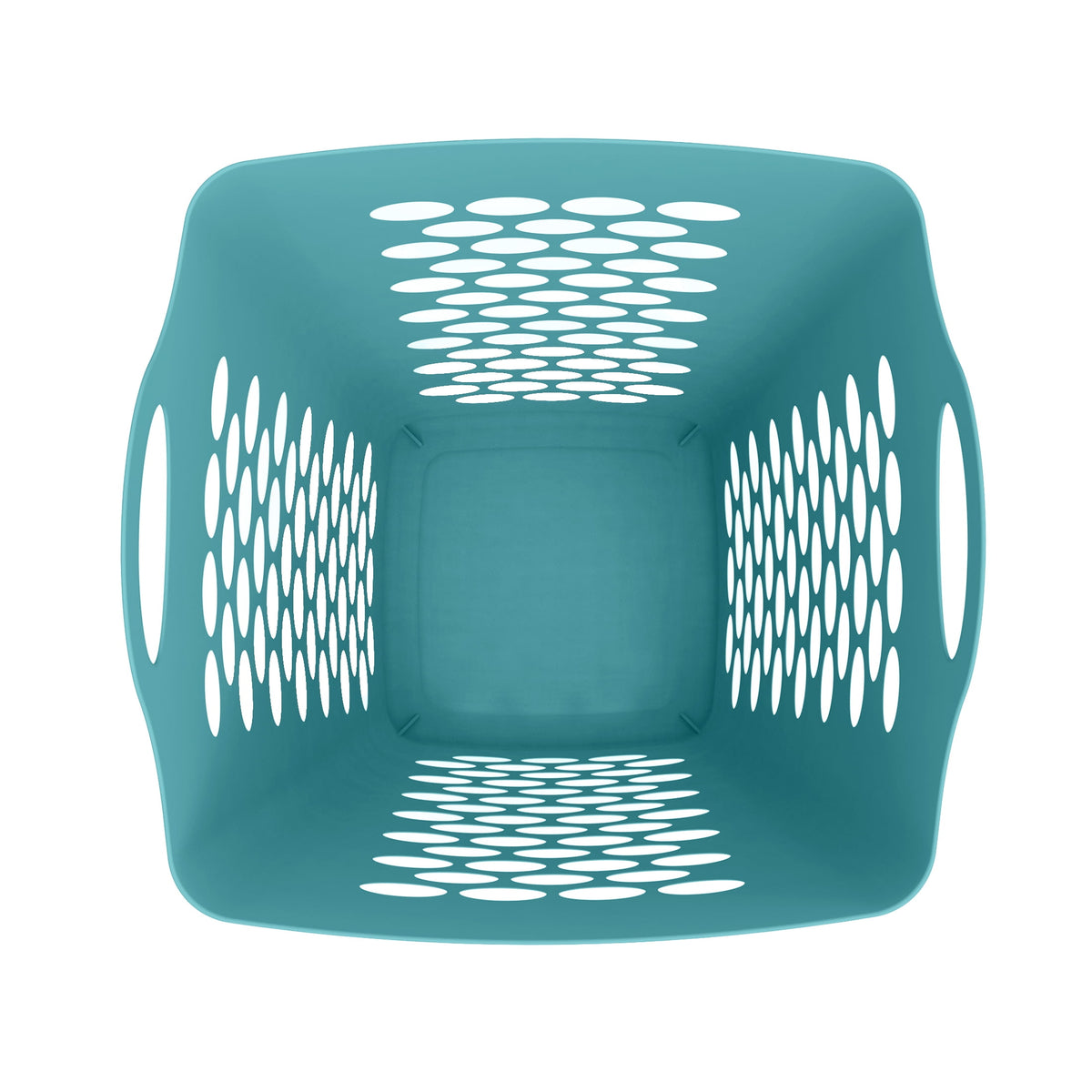 (3 pack) Mainstays 2 Bushel Flexible Square Laundry Hamper, Teal