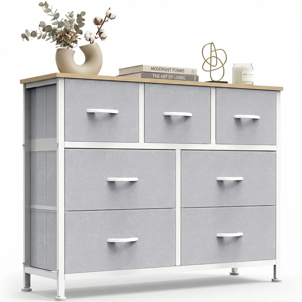 Pillar Home 7-Drawer Fabric Dresser Storage Chest for Bedroom, Closet
