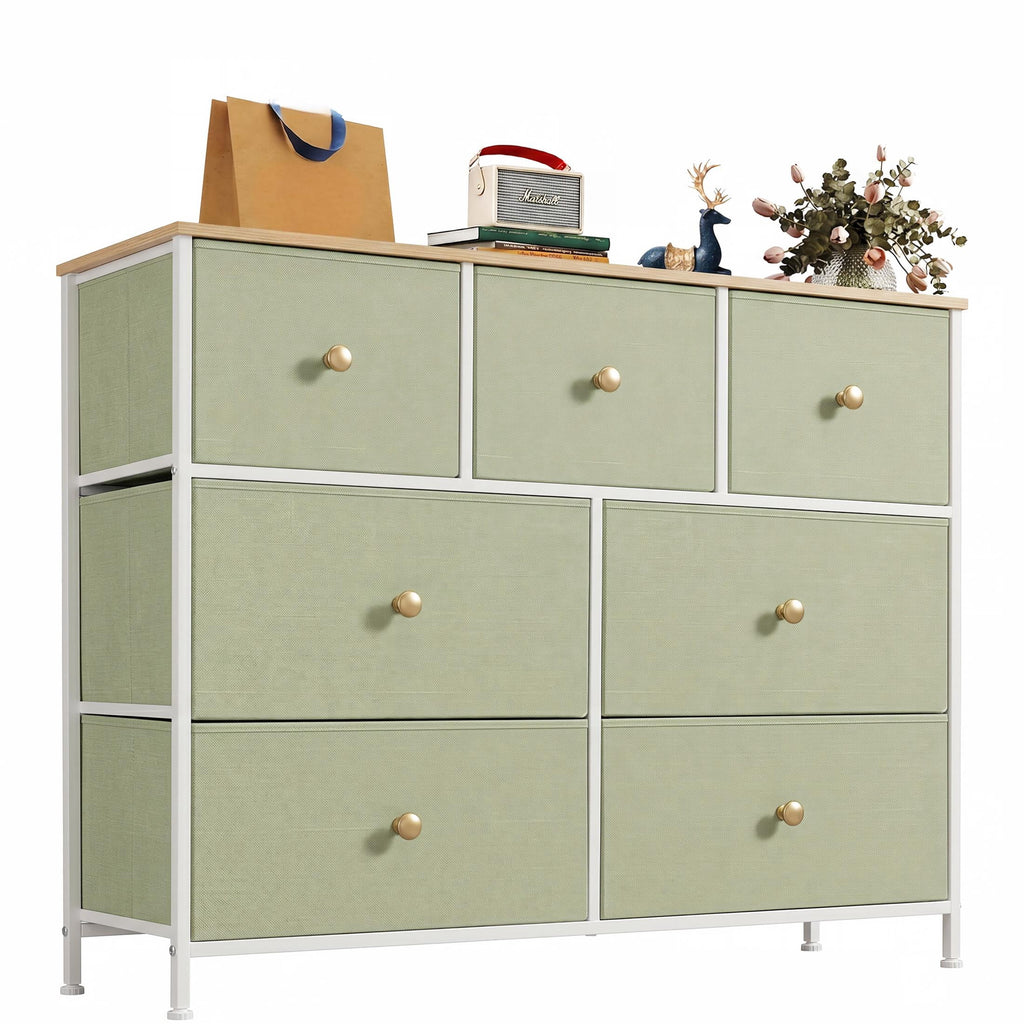 Pillar Home 7-Drawer Fabric Dresser Storage Chest for Bedroom, Closet