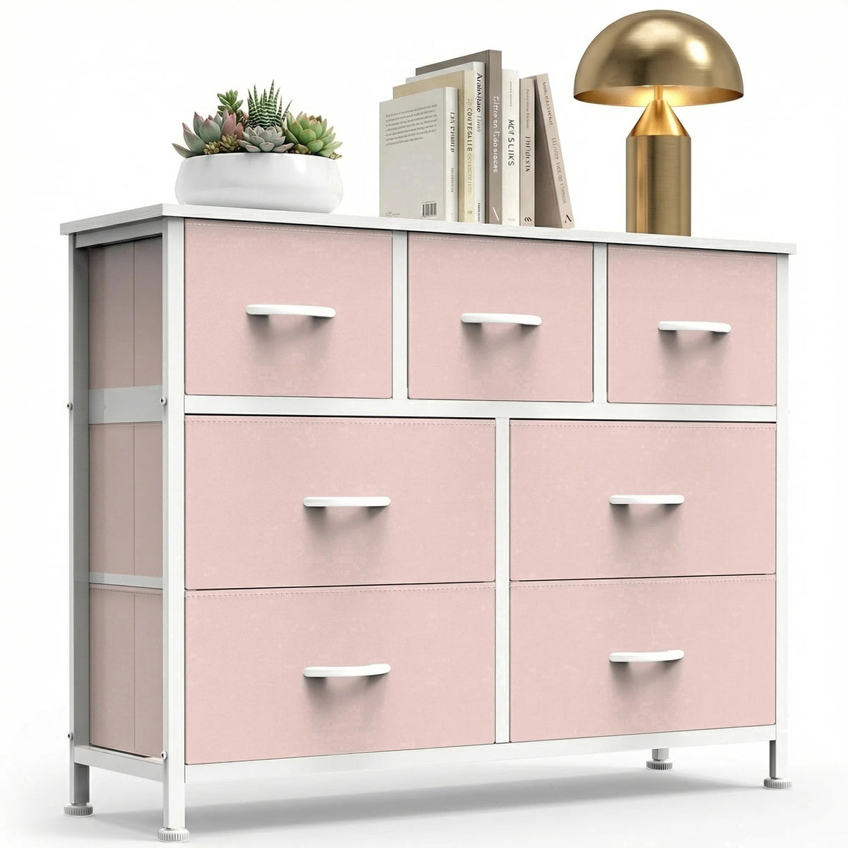 Pillar Home 7-Drawer Fabric Dresser Storage Chest for Bedroom, Closet