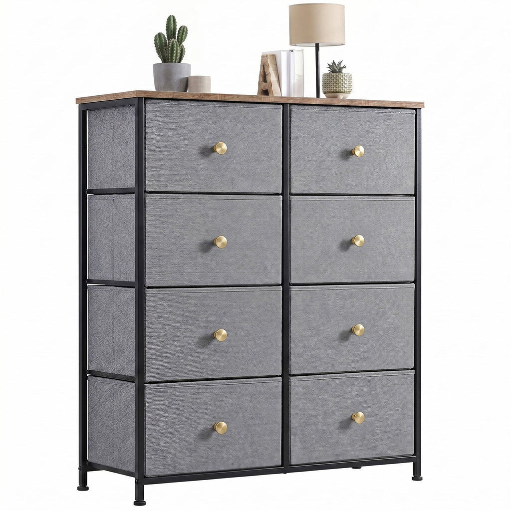 Pillar Home 8-Drawer Fabric Dresser Storage Chest