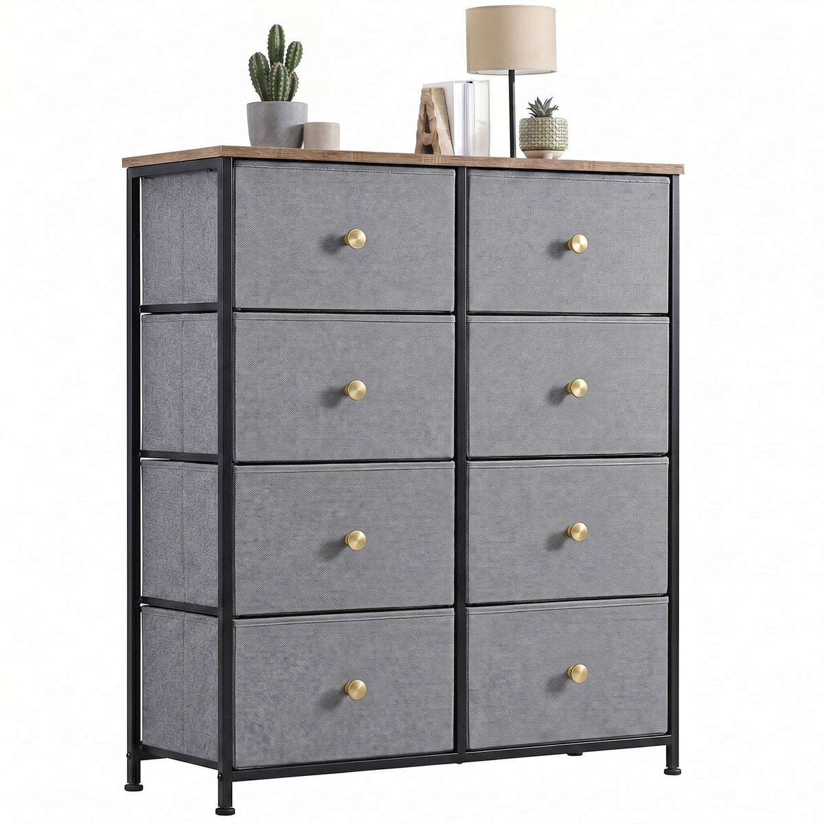 Pillar Home 8-Drawer Fabric Dresser Storage Chest