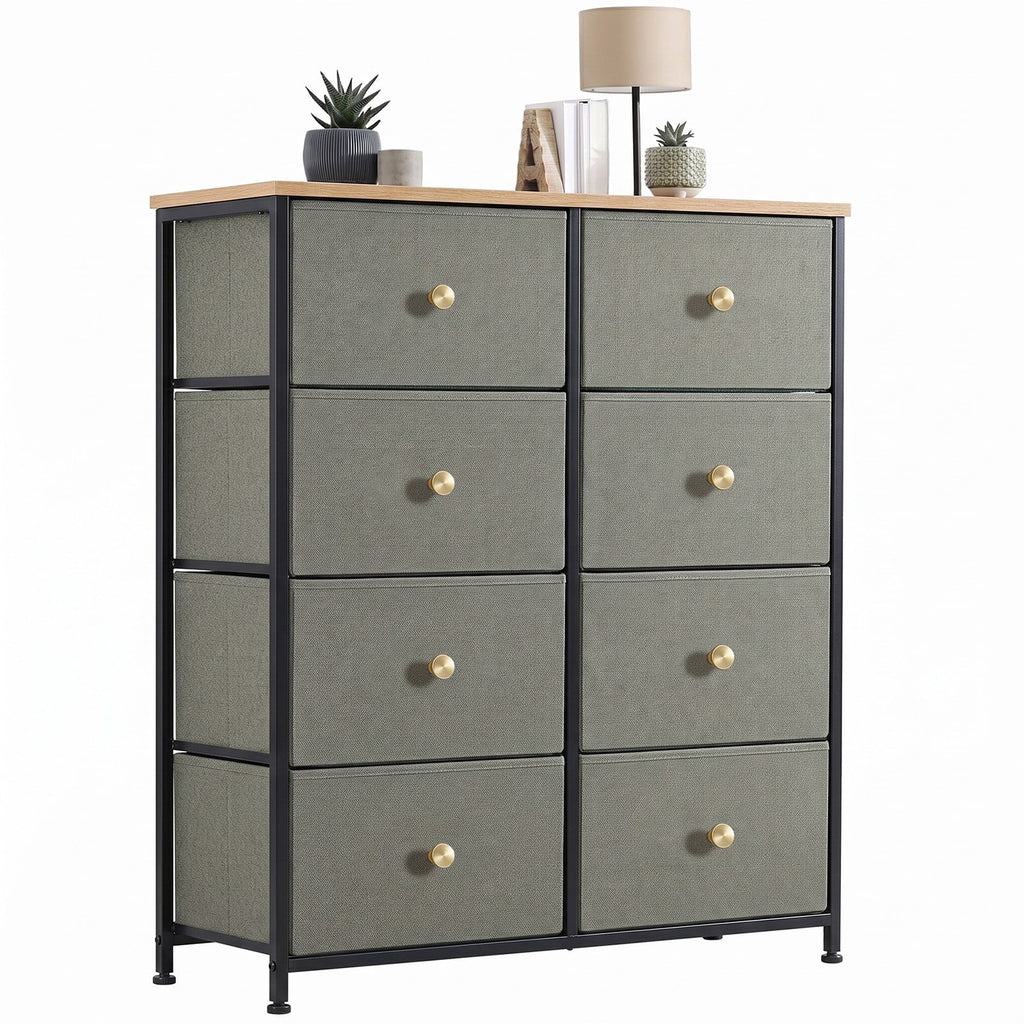 Pillar Home 8-Drawer Fabric Dresser Storage Chest