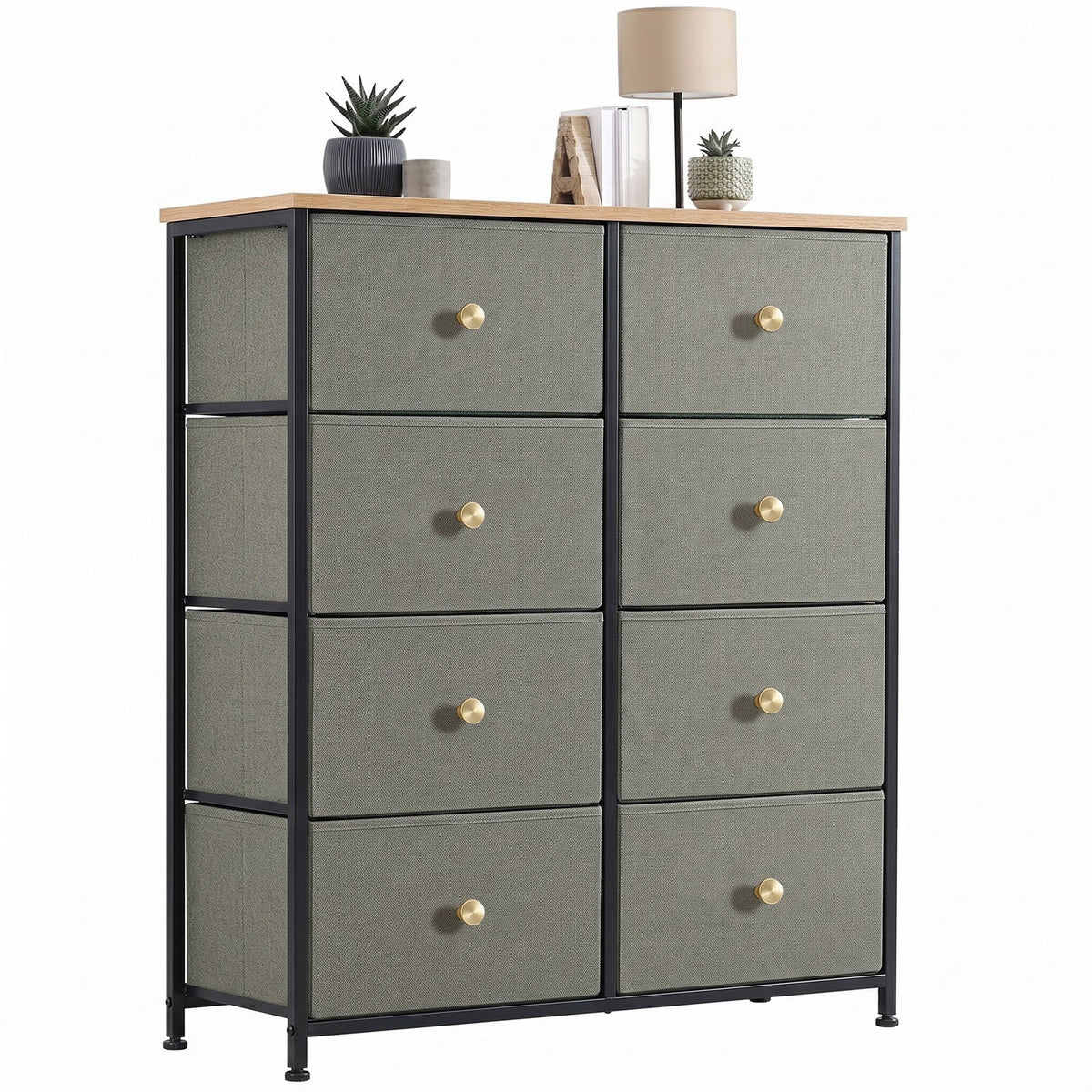 Pillar Home 8-Drawer Fabric Dresser Storage Chest