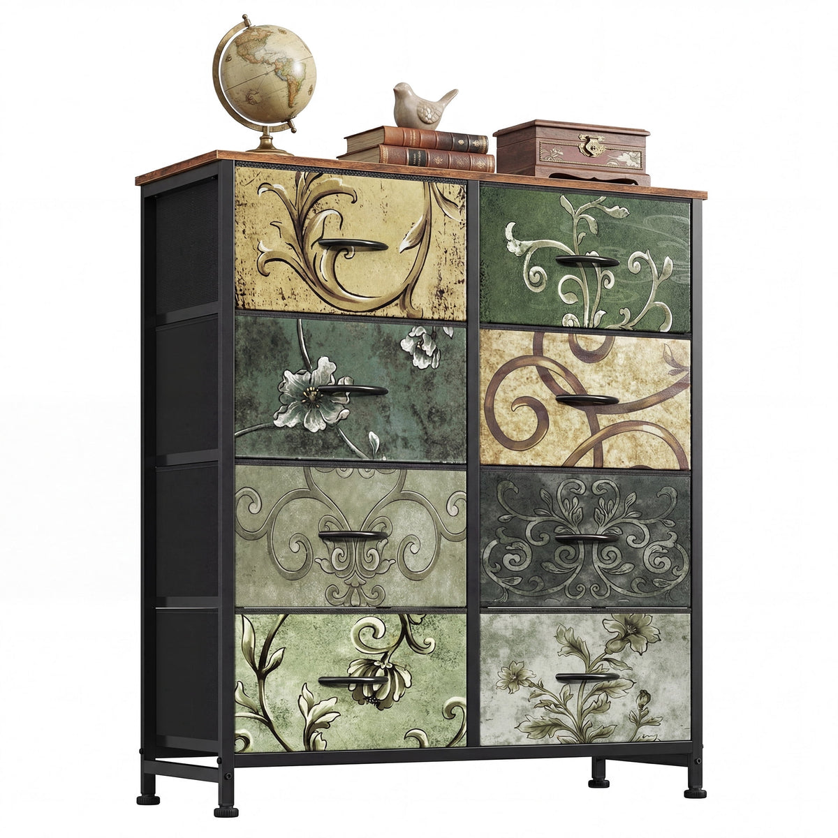 Pillar Home 8-Drawer Fabric Dresser Storage Chest