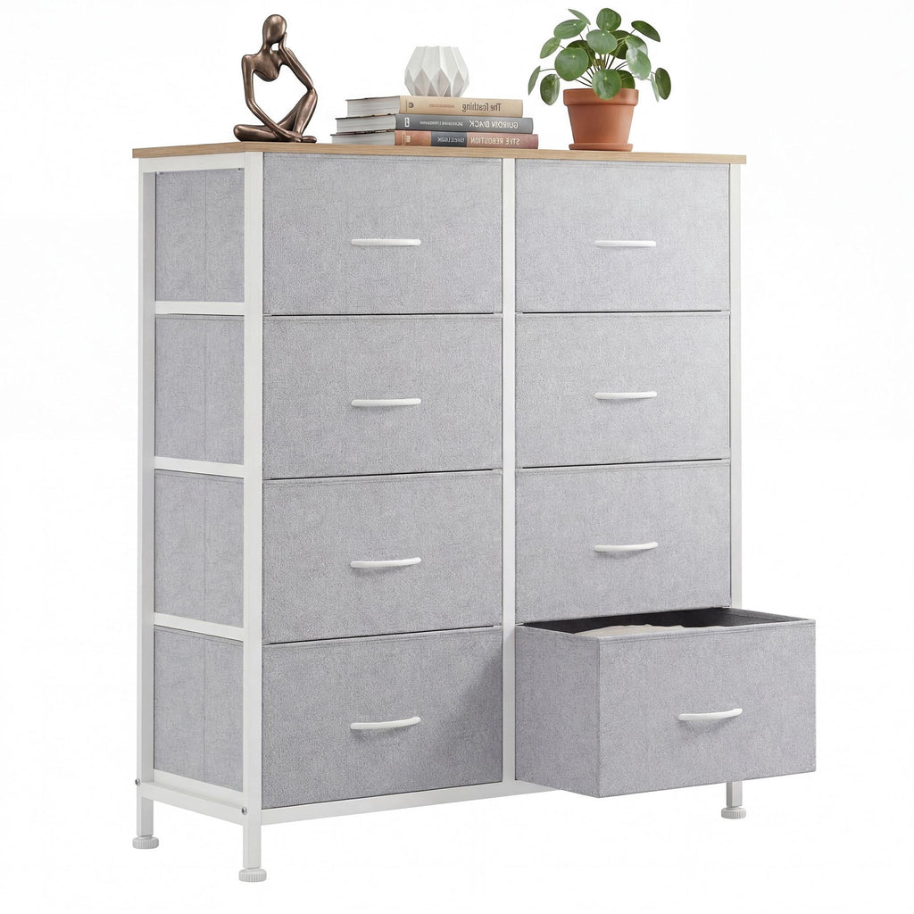 Pillar Home 8-Drawer Fabric Dresser Storage Chest