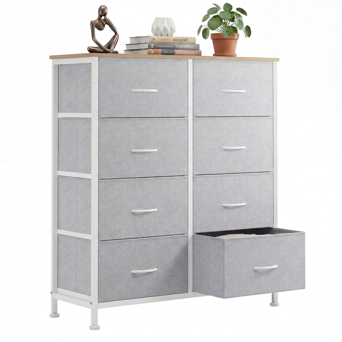 Pillar Home 8-Drawer Fabric Dresser Storage Chest