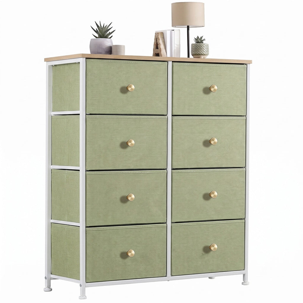 Pillar Home 8-Drawer Fabric Dresser Storage Chest