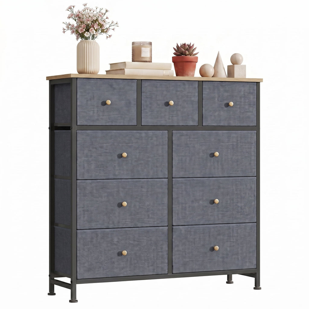 Pillar Home 9-Drawer Fabric Dresser Storage Chest