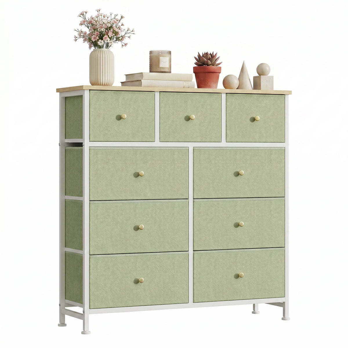 Pillar Home 9-Drawer Fabric Dresser Storage Chest