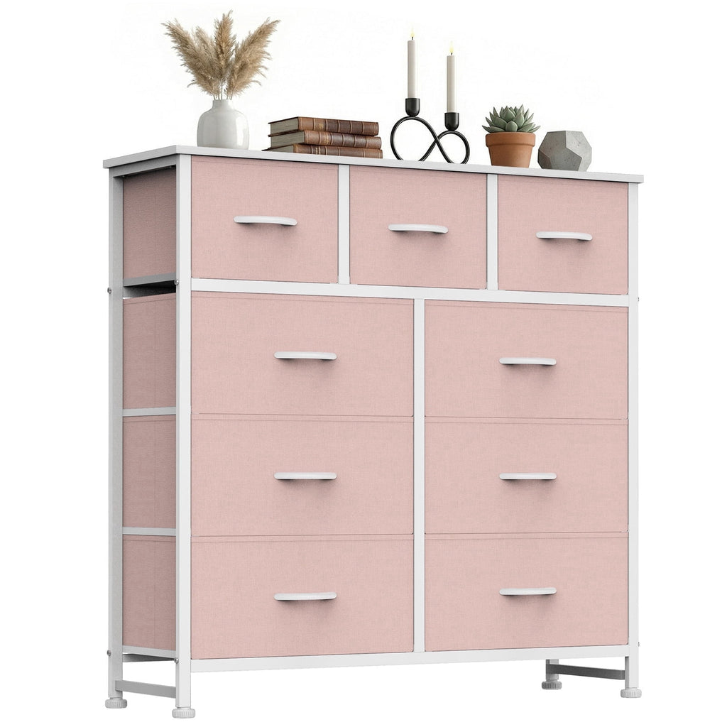 Pillar Home 9-Drawer Fabric Dresser Storage Chest