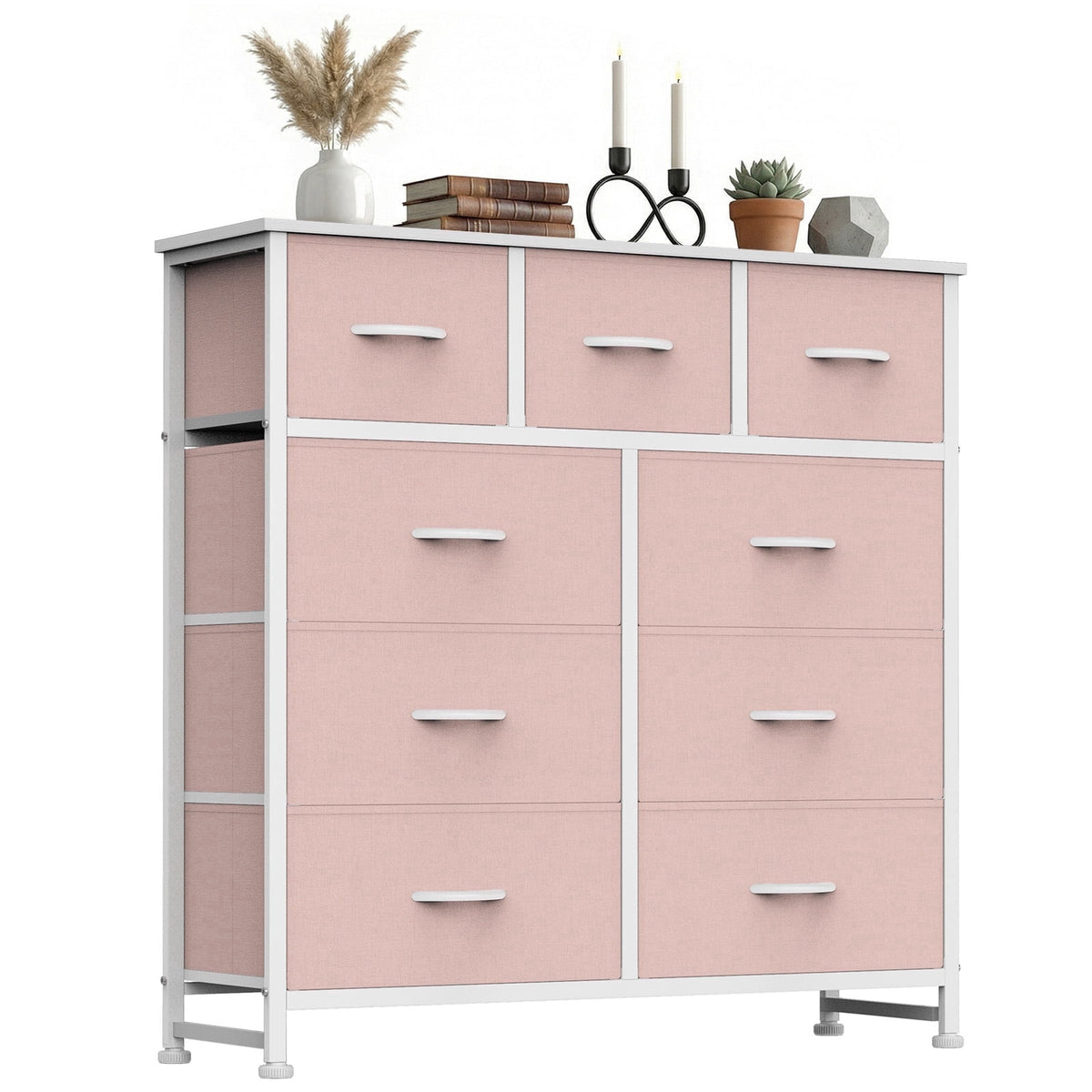 Pillar Home 9-Drawer Fabric Dresser Storage Chest