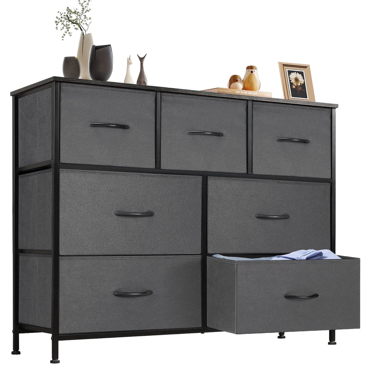 Pillar Home 7-Drawer Fabric Dresser Storage Chest for Bedroom, Closet