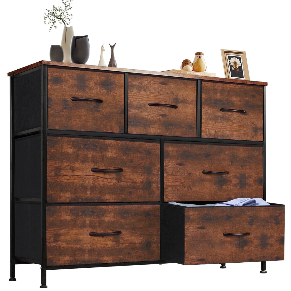 Pillar Home 7-Drawer Fabric Dresser Storage Chest for Bedroom, Closet