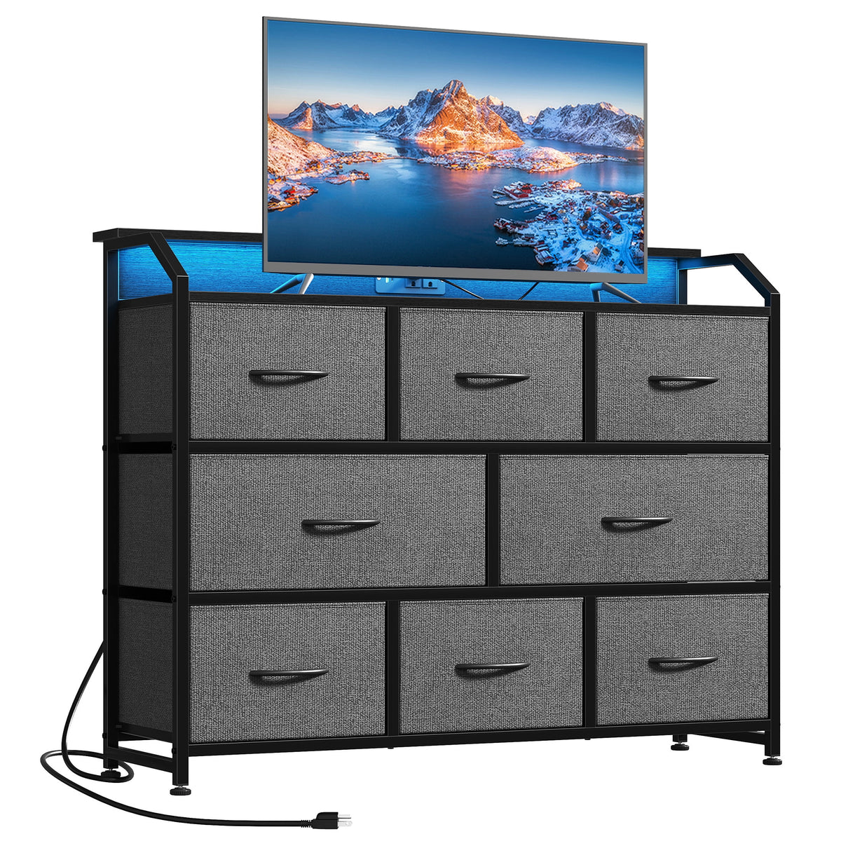 Pillar Home LED TV Stand Dresser, Fits TVs up to 45 Inches