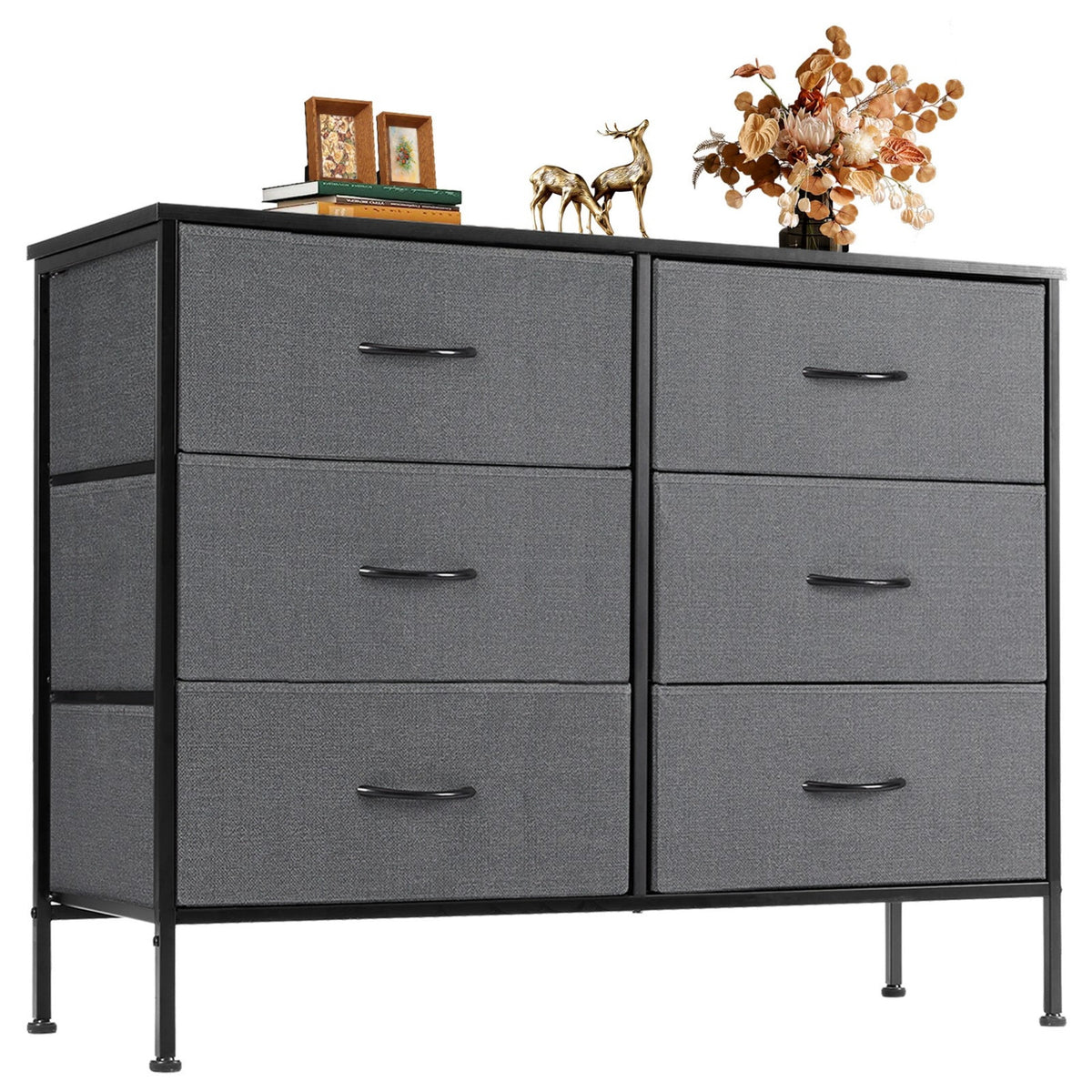 Pillar Home 6-Drawer Fabric Dresser Storage Chest