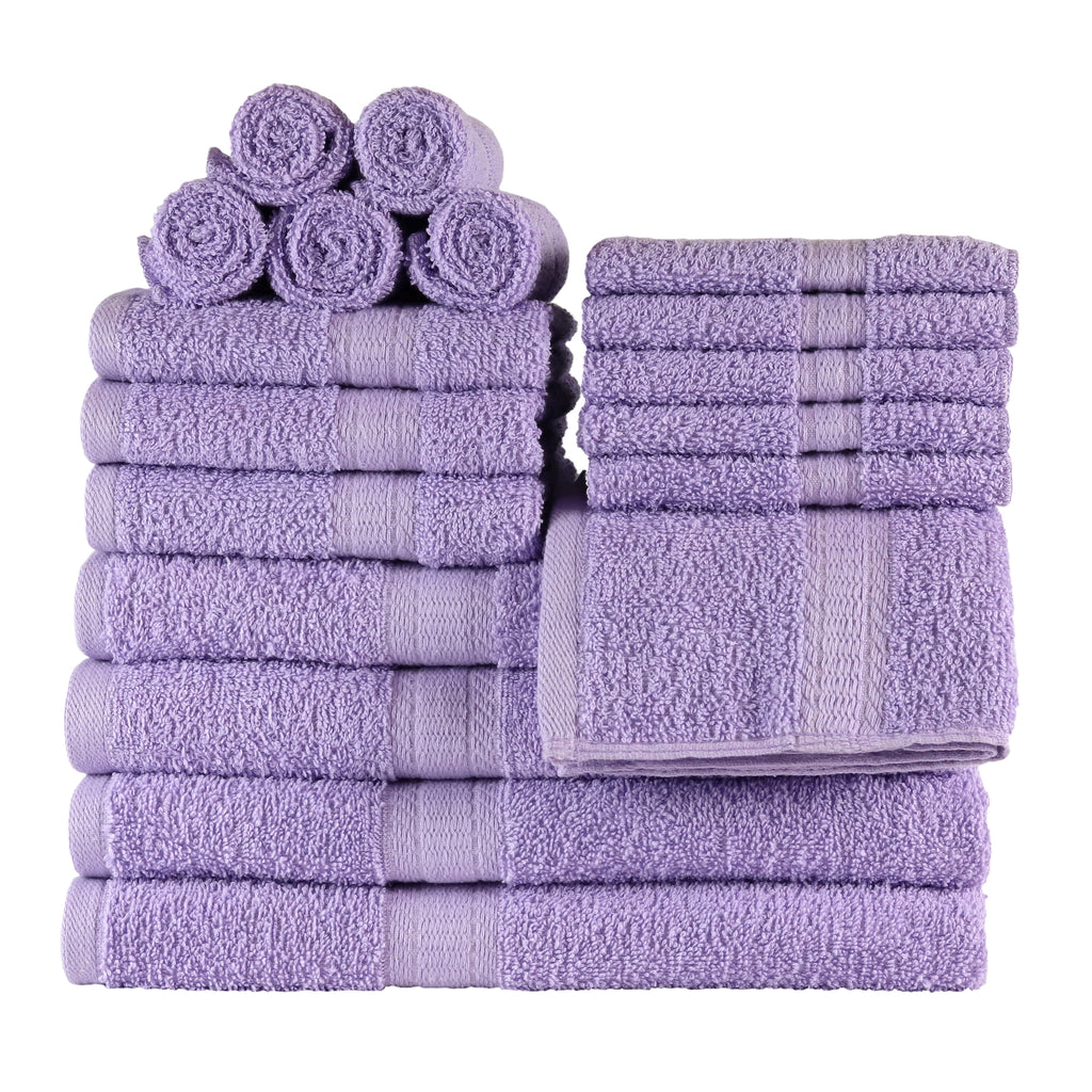 Pillar Home 18-Piece 100% Cotton Towel Set, Navy, 4 Bath Towels