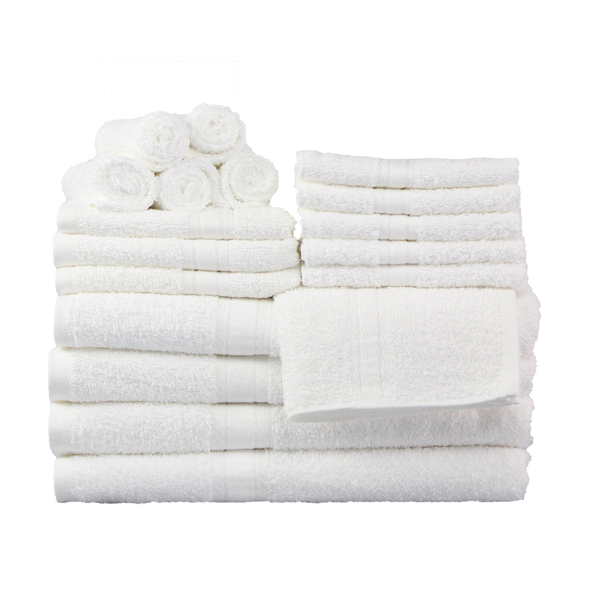 Pillar Home 18-Piece 100% Cotton Towel Set, Navy, 4 Bath Towels