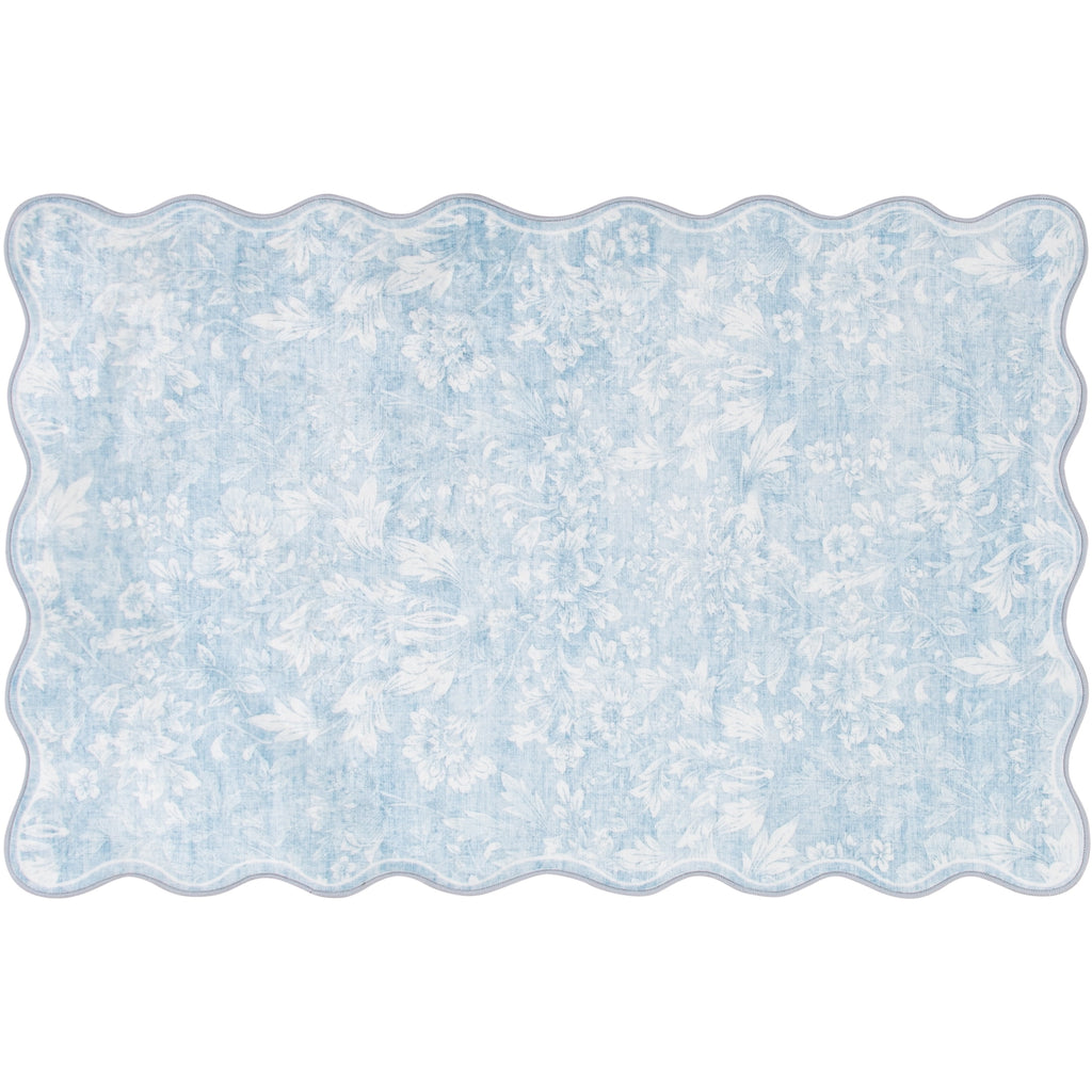 Pillar Home Pink Feather Faux Fur Scalloped Indoor Area Rug, 7 ft x 10 ft
