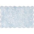 Pillar Home Pink Feather Faux Fur Scalloped Indoor Area Rug, 7 ft x 10 ft