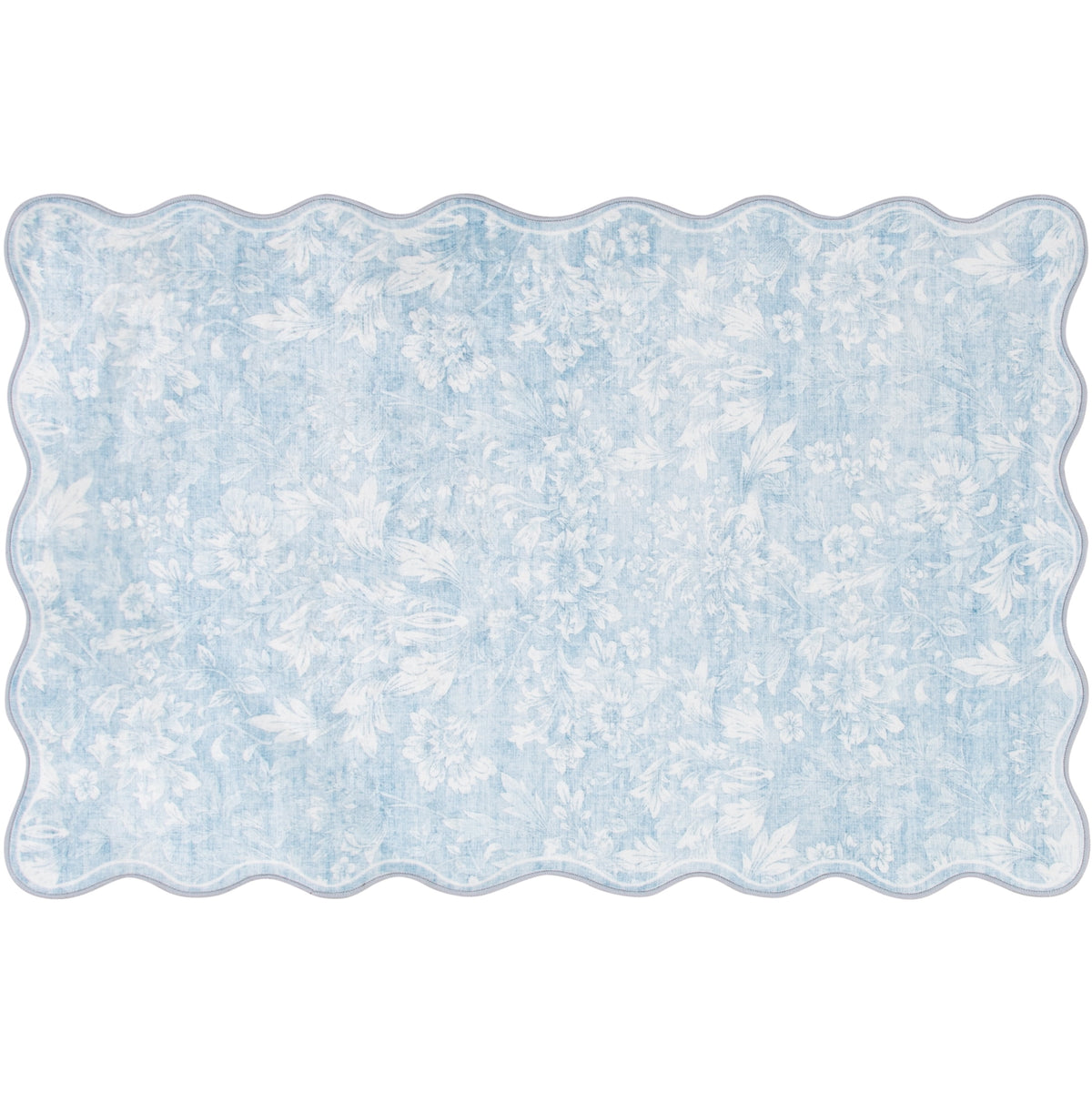 Pillar Home Pink Feather Faux Fur Scalloped Indoor Area Rug, 7 ft x 10 ft