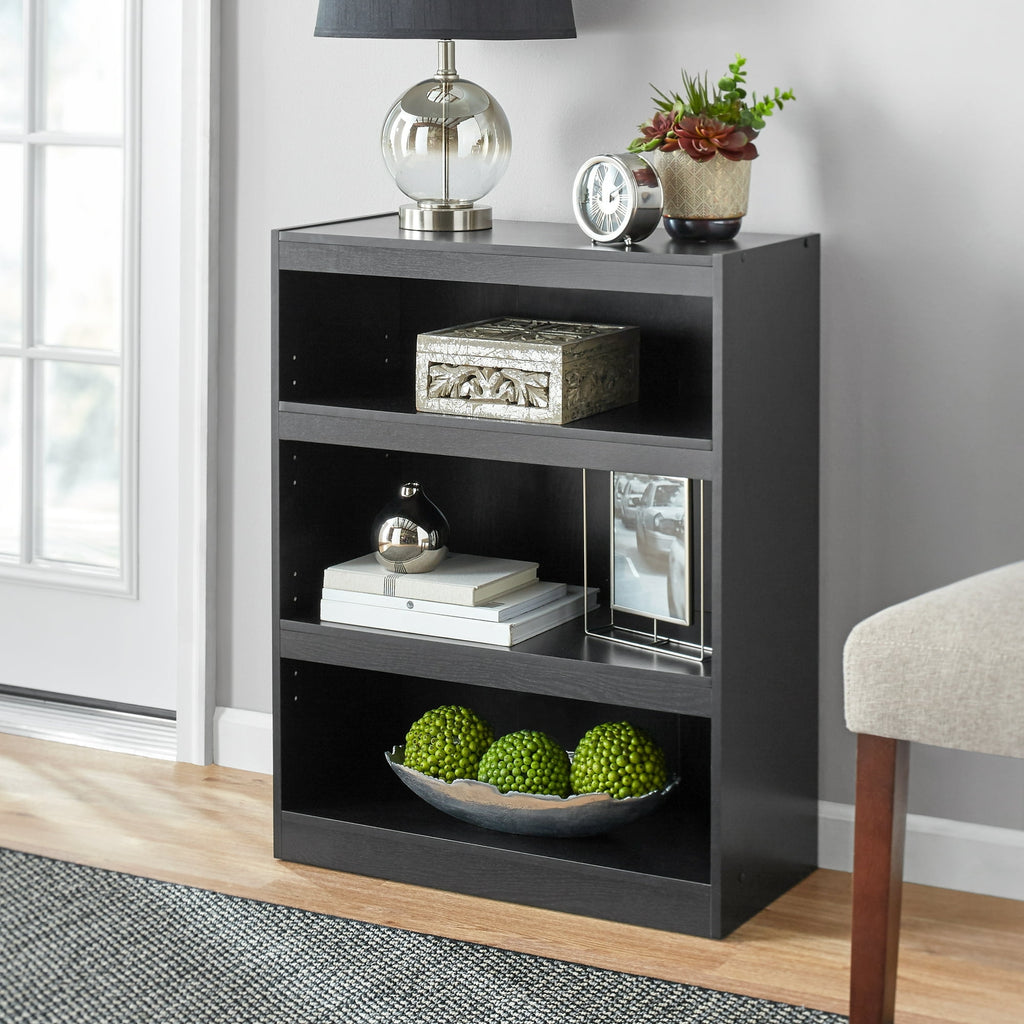 Pillar Home 3-Shelf Bookcase with Adjustable Shelves