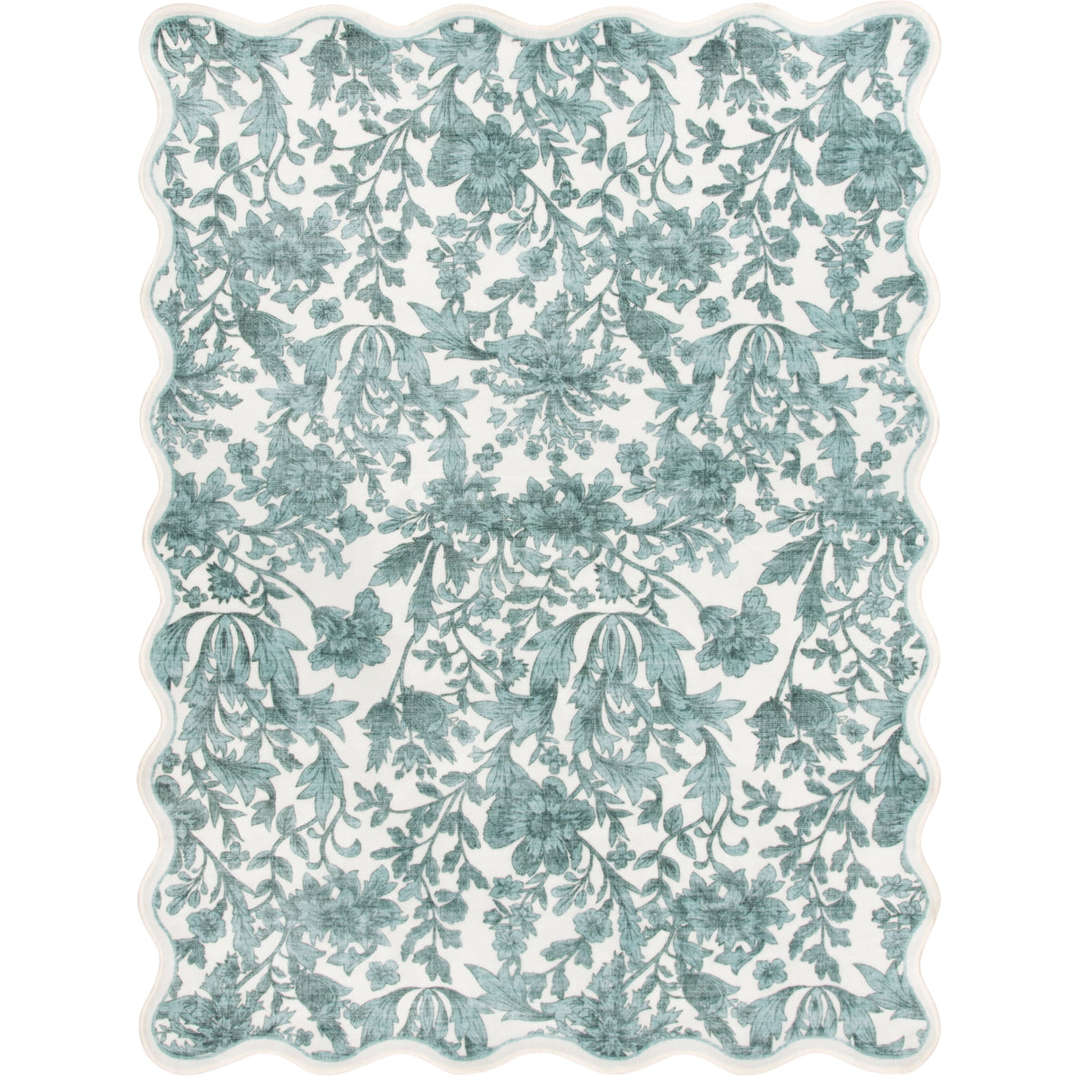 Pillar Home Pink Feather Faux Fur Scalloped Indoor Area Rug, 7 ft x 10 ft