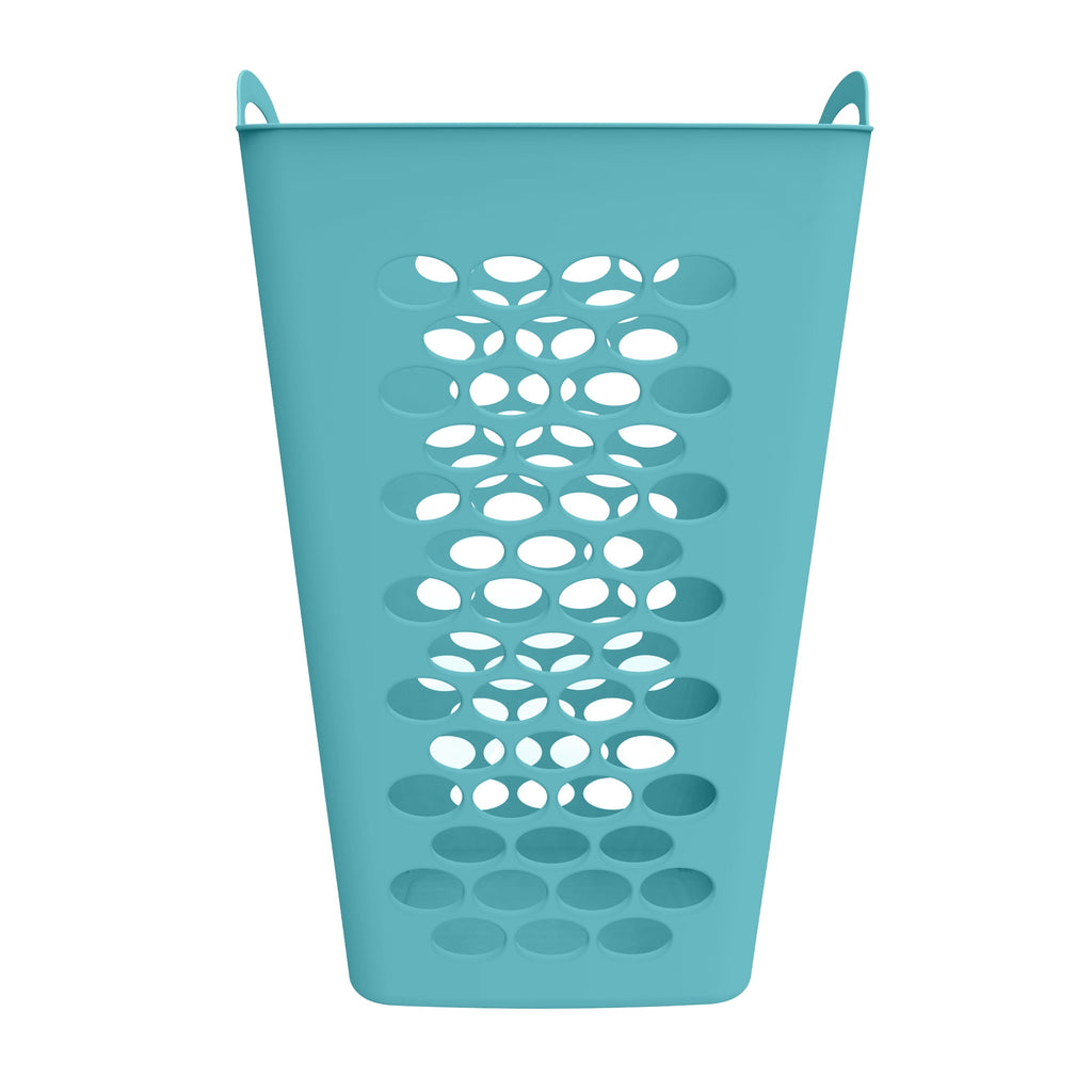 (3 pack) Mainstays 2 Bushel Flexible Square Laundry Hamper, Teal