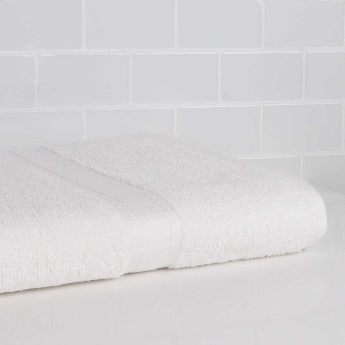 (6 pack) Mainstays Basic Bath Sheet, 100% Cotton, White