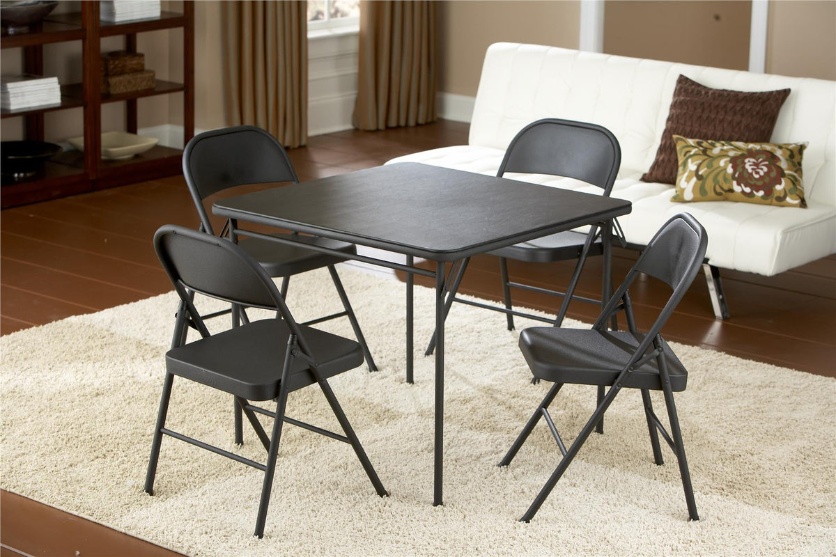 (8 pack) Mainstays Steel Folding Chair, Black, Set of 4