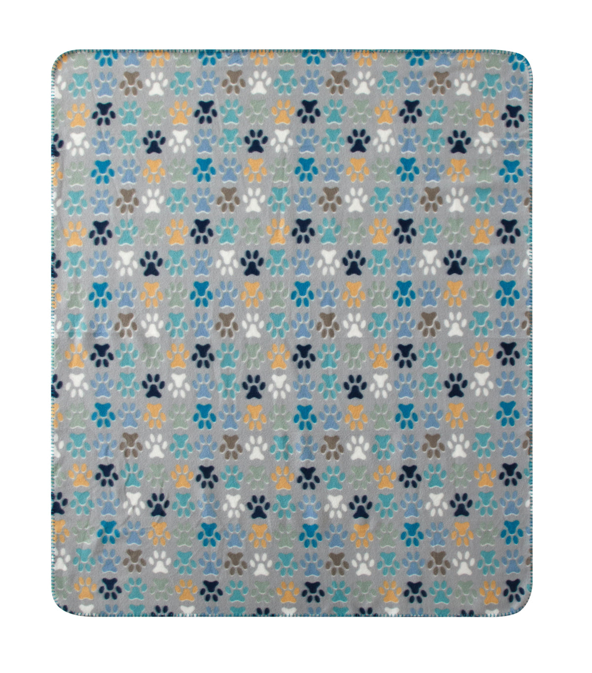 (6 pack) Mainstays Cozy Fleece Throw Blanket, Gray Paw, 50 in x 60 in